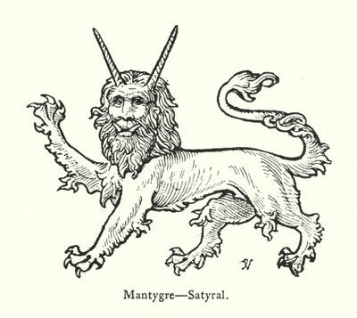 Mantigre, Satyral (gravyr) av English School