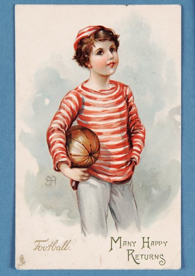 Många lyckliga återkomster, födelsedagsvykort, 1909 av English School