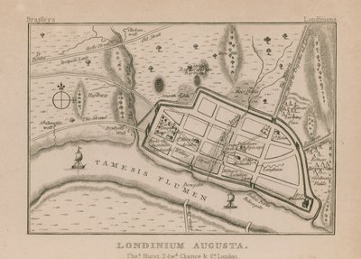 Karta över romerska London av English School