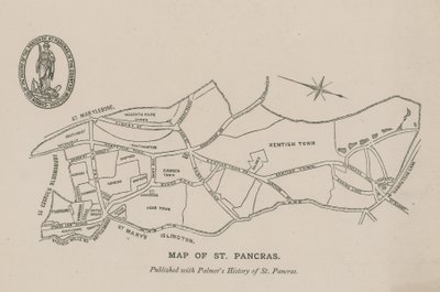 Karta över St Pancras av English School
