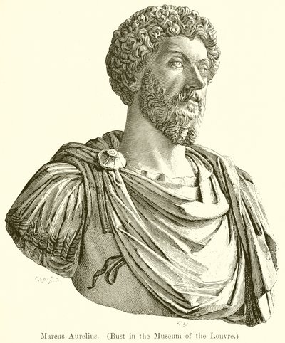 Marcus Aurelius. (Byst i Louvrens museum) av English School