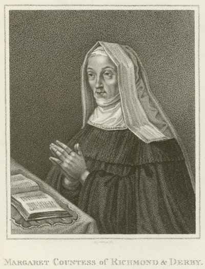 Margaret, grevinna av Richmond och Derby (gravyr) av English School