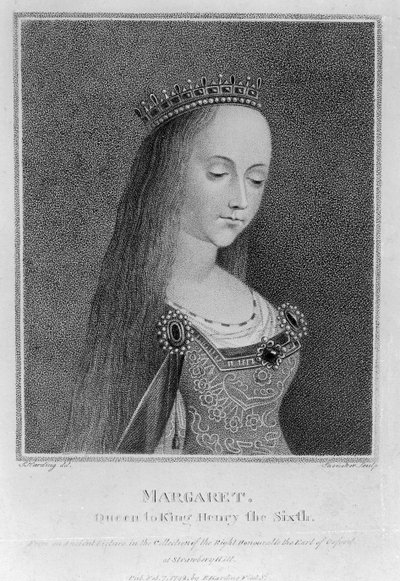 Margareta av Anjou, efter en forntida bild i samlingen av den höge ärade Earl of Oxford, 1792 av English School