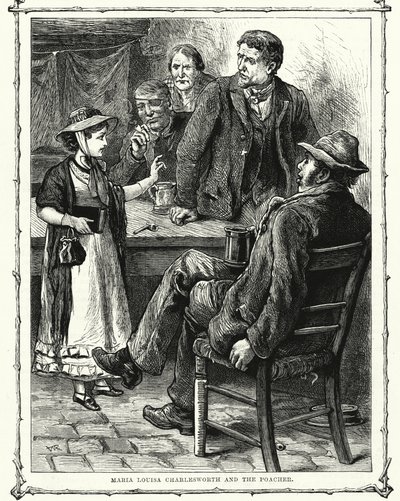 Maria Louisa Charlesworth och tjuvskytten (gravyr) av English School