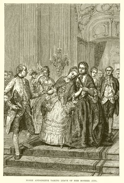 Marie Antoinette tar avsked med sin mamma av English School
