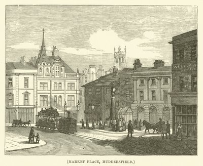 Marknadsplatsen, Huddersfield (gravyr) av English School