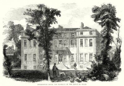Marlborough House, residenset för prinsen av Wales (gravyr) av English School