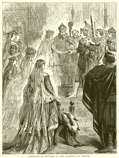 Äktenskap mellan Edvard II och Isabella av Frankrike av English School