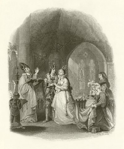 Henrik VII:s äktenskap med Elizabeth av York av English School