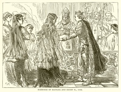 Äktenskap mellan Matilda och Henrik II, 1100 av English School