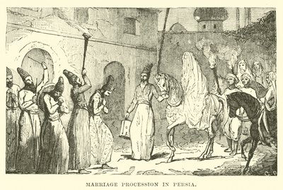 Hochzeitsprozession in Persien von English School