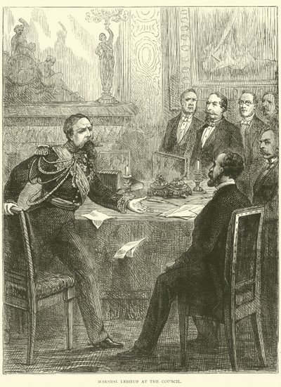 Marskalk Leboeuf vid rådet, 1870 av English School