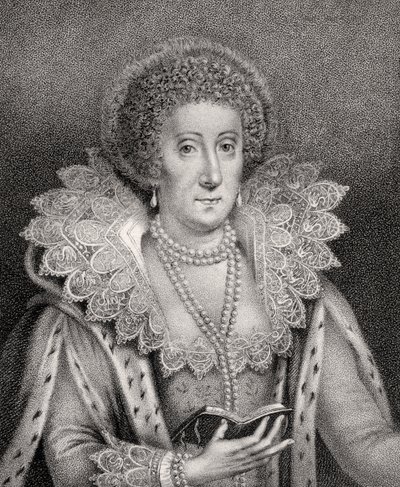 Mary Herbert, illustration från "A catalogue of Royal and Noble Authors, Volume II", publicerad 1806 av English School
