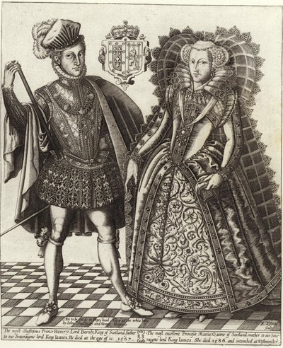 Mary, Queen of Scots och Henry Stuart, Lord Darnley av English School