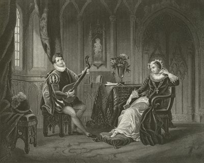 Mary Queen of Scots och hennes sekreterare Chatelar av English School