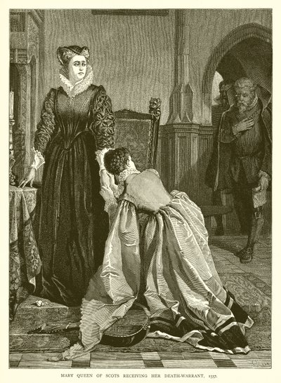 Mary Queen of Scots får sin dödsdom, 1557 av English School