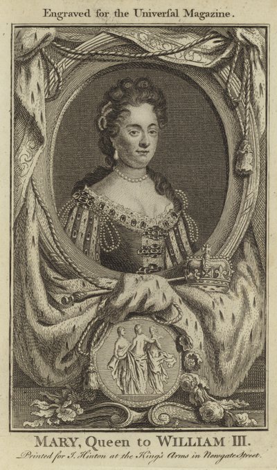 Mary, drottning till William III av English School