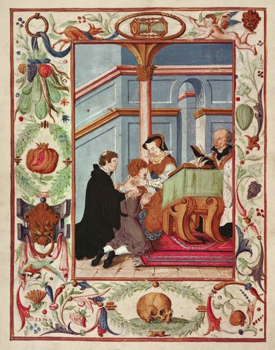Mary Tudor rör vid en scrofulous pojke av English School
