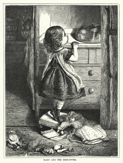 Maria och diskbänken (gravyr) av English School