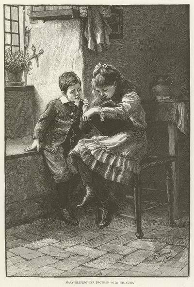Mary hjälper sin bror med hans summor av English School