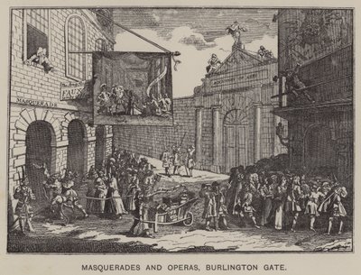 Maskerader och operor, Burlington Gate (gravyr) av English School