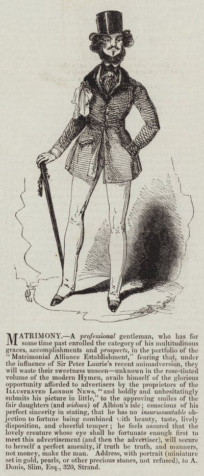 Matrimony, en professionell gentleman (gravyr) av English School