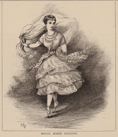 Mdlle Marie Taglioni (gravyr) av English School