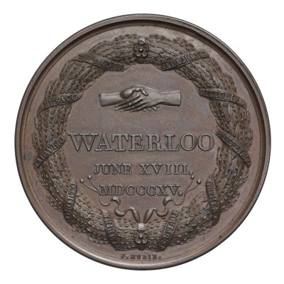 Medalj till minne av slaget vid Waterloo av English School