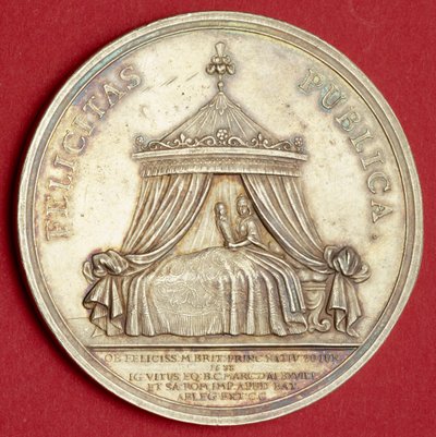 Medalj till minne av prins James födelse, 1688 (förgylld silver) av English School