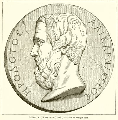 Medaljong av Herodotus av English School
