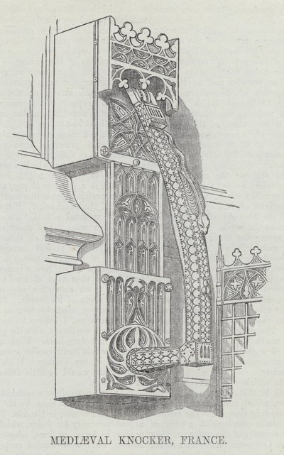 Medieval Knocker, Frankrike (gravyr) av English School