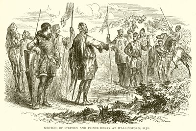 Möte mellan Stephen och Prins Henrik i Wallingford, 1152 av English School