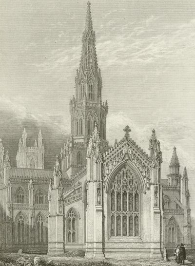 Melrose Abbey, restaurerad av English School