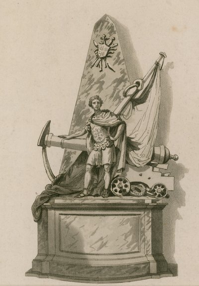 Minnesmärke till amiral Holmes, Westminster Abbey, London av English School