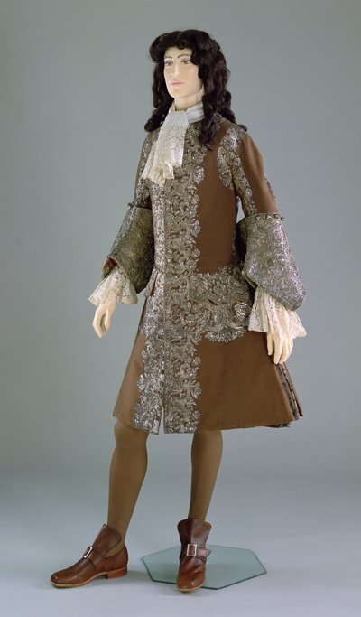 Herrrock, 1720-tal (broderat West Country tyg) av English School