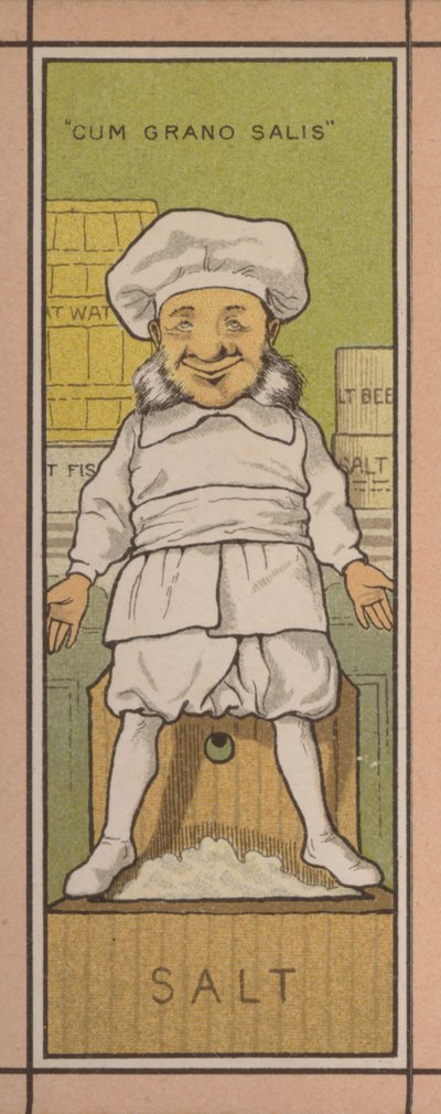 Menyillustration: Salt (färg litho) av English School