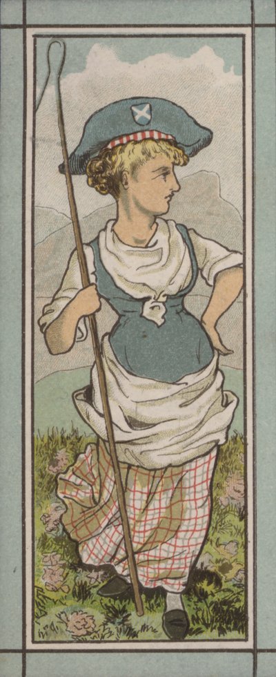 Illustration av meny: Schweiz (färglitografi) av English School