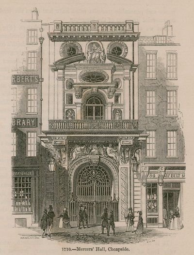 Mercers Hall, Cheapside, London av English School