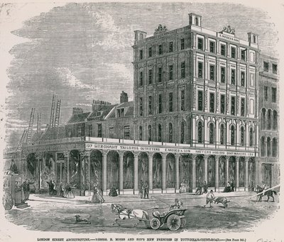 Mrs E Moses and Sons nya lokaler i Tottenham Court Road, London av English School