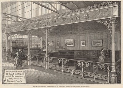 Mrs John Brinsmead and Sons ställer ut på London International Exhibition, Crystal Palace av English School