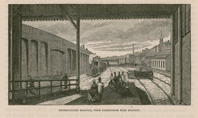 Metropolitan Railway från Farringdon Road station av English School