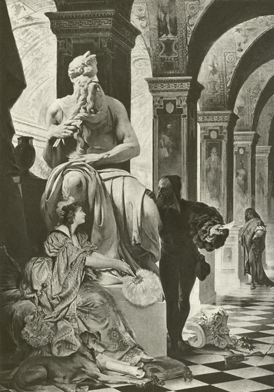 Michael Angelo och Vittoria Colonna (gravyr) av English School