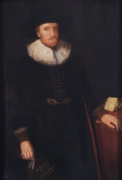 Miles Newton, med ett brev i sin hand av English School