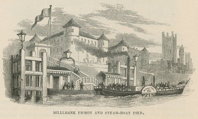 Millbank fängelse och ångbåtsbrygga av English School