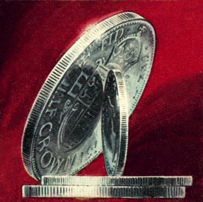 Fräst kant på ett engelskt mynt av English School