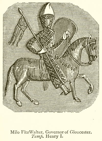 Milo FitzWalter, guvernör i Gloucester. Temp. Henrik I av English School