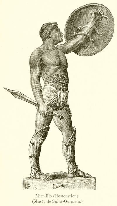 Mirmillo (Restaurering). (Museum of Saint-Germain) av English School
