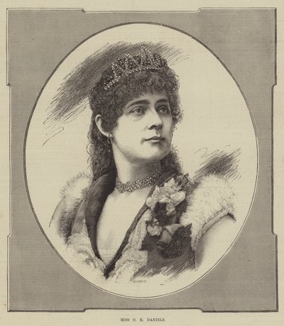 Miss C E Daniels (gravyr) av English School
