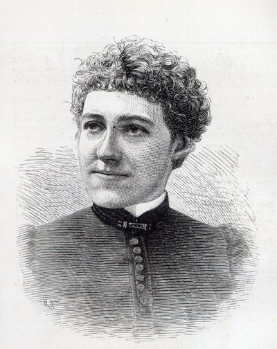 Miss Charlotte Robinson, hemkonstdekoratör till Hennes Majestät, 1887 av English School