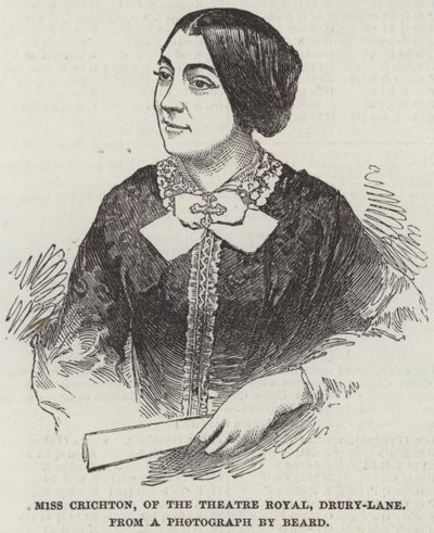 Miss Crichton från Theatre Royal, Drury-Lane (gravyr) av English School